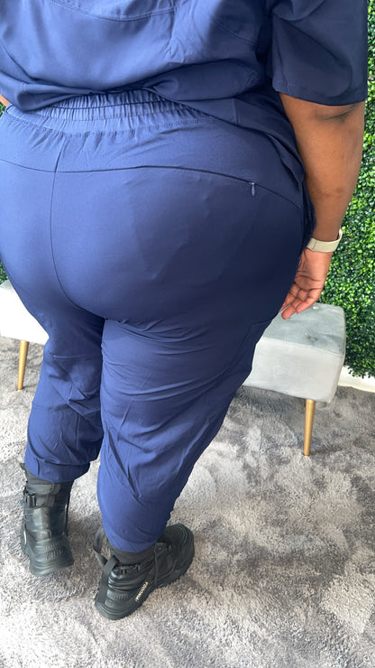 Super Stretch Plus V-neck Jogger Set