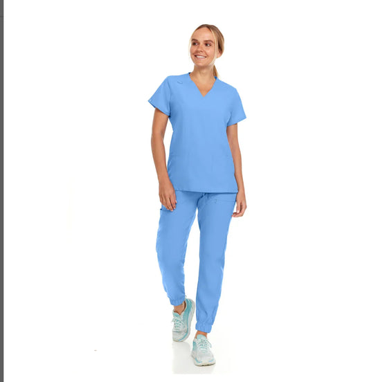 Medical V-neck jogger set - Scrub Essentials 