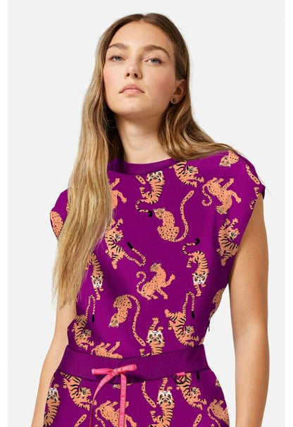 MED COUTURE AMP PRINTED DOLMAN TOP