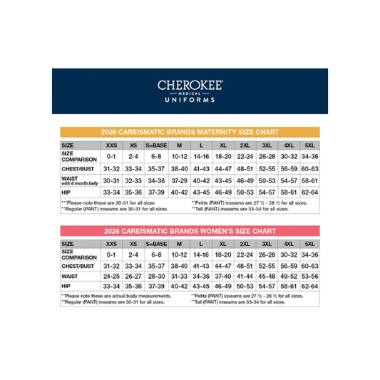 CHEROKEE BASIC LONG SLEEVE UNDERSCRUB KNIT TOP